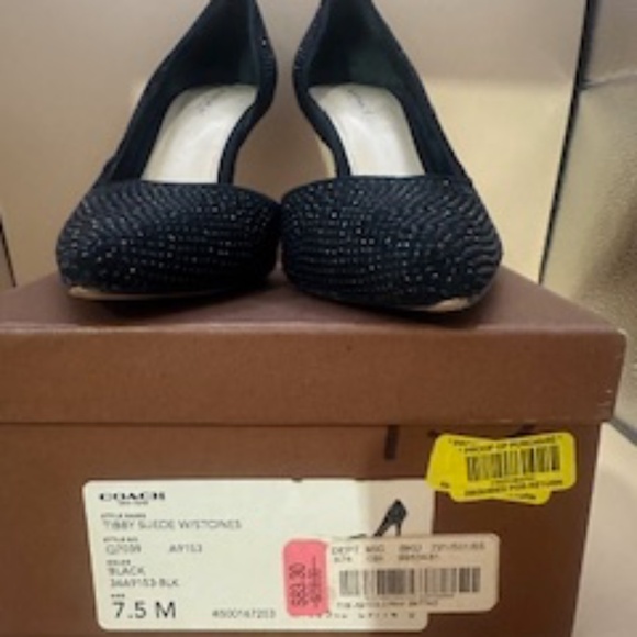 Coach Tibby Suede With Stones Heels - Picture 12 of 15